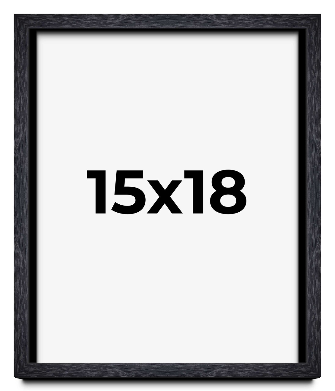 15x18 Shadow Box 1" Depth Black Picture Frame - UV Acrylic, Backing, Hanging Hardware
